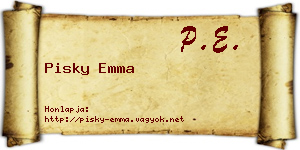 Pisky Emma névjegykártya