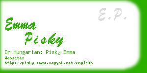 emma pisky business card